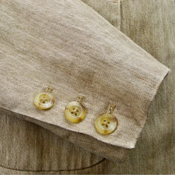 Vince Linen Blend Blazer Women’s Size 6 Beige Tailored Jacket - Picture 6 of 11